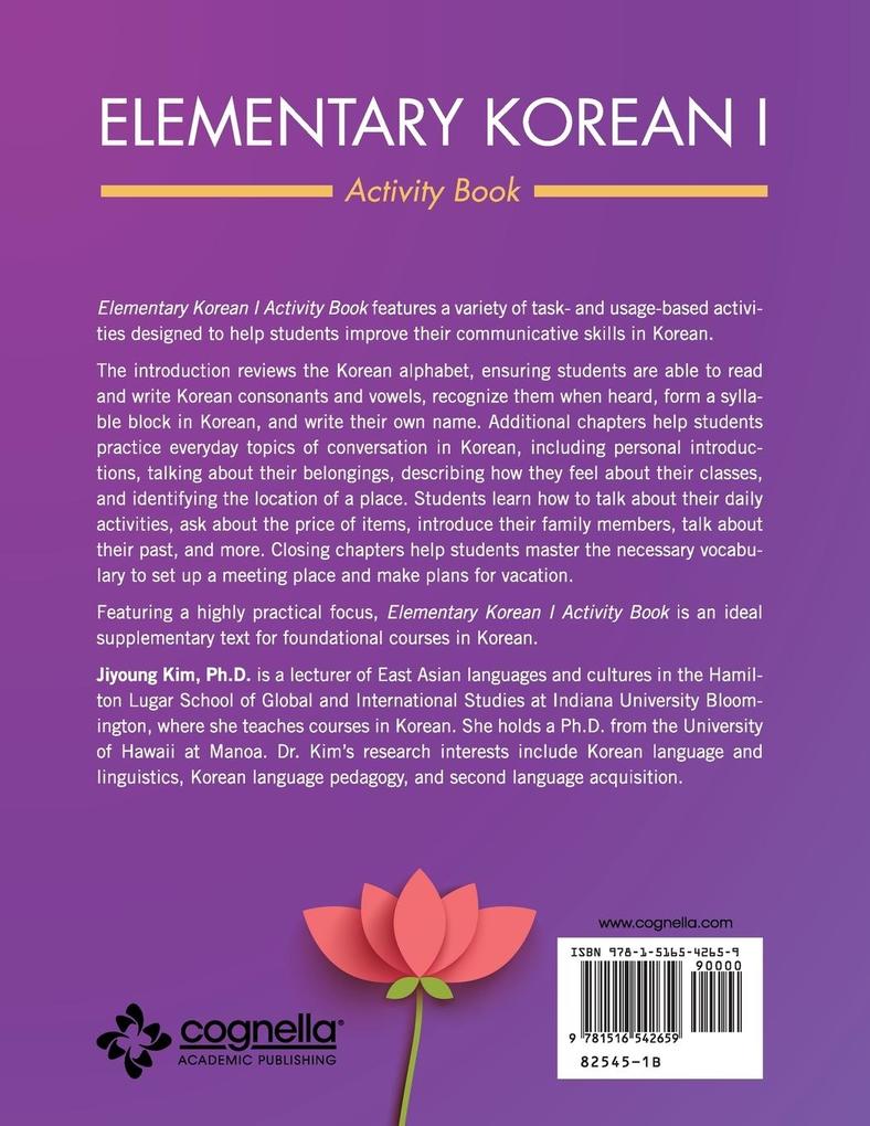 Weitere Ansicht: Elementary Korean I Activity Book | Jiyoung Kim