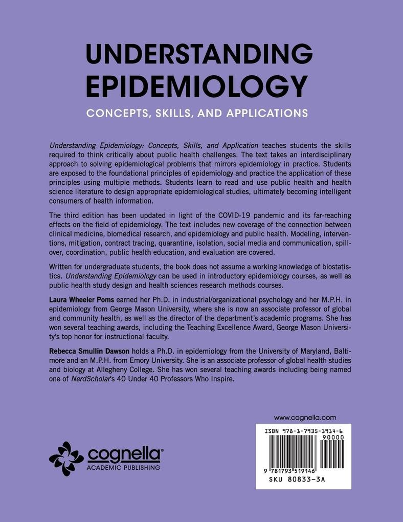 Weitere Ansicht: Understanding Epidemiology | Laura Wheeler Poms, Rebecca Smullin Dawson