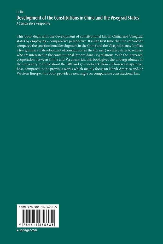 Weitere Ansicht: Development of the Constitutions in China and the Visegrad States | Lu Da