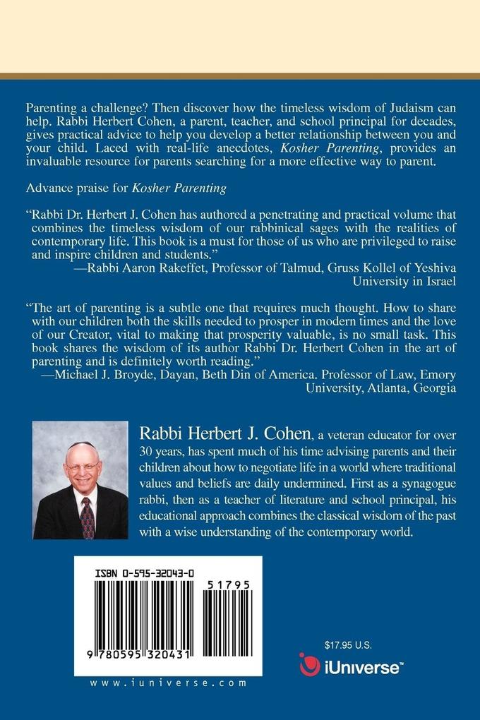 Weitere Ansicht: Kosher Parenting | Herbert J. Cohen
