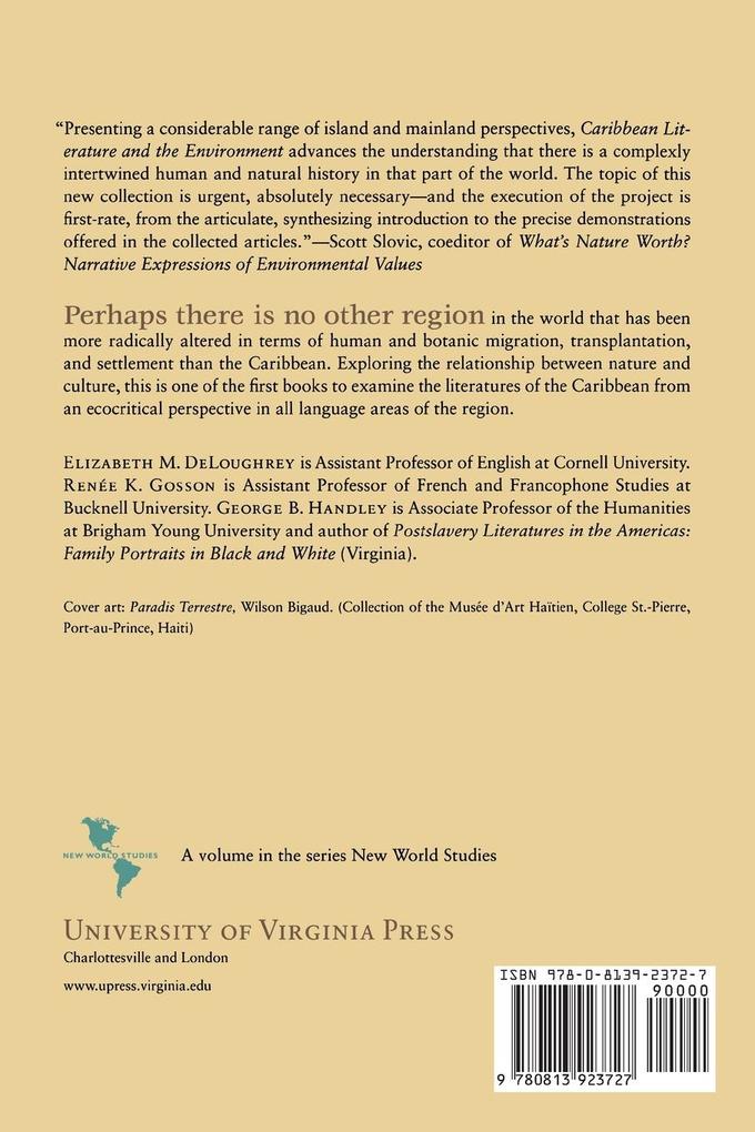 Weitere Ansicht: Caribbean Literature and the Environment