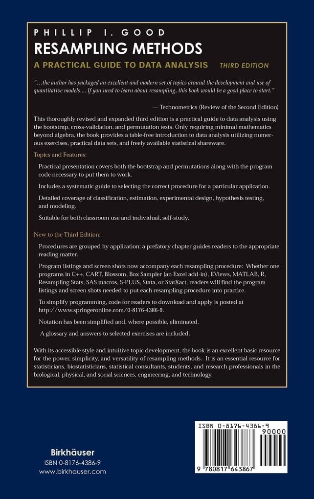 Weitere Ansicht: Resampling Methods | Phillip I. Good
