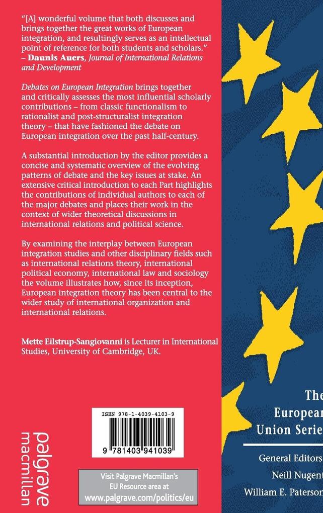 Weitere Ansicht: Debates on European Integration | Mette Sangiovanni