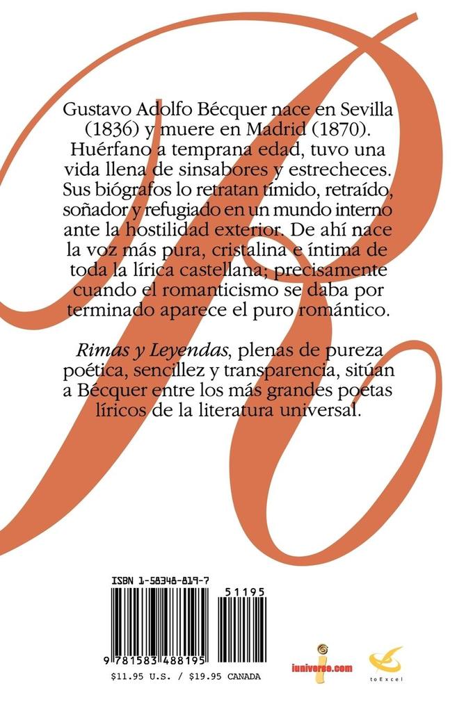 Weitere Ansicht: Rimas y Leyendas | Gustavo Adolfo Becquer