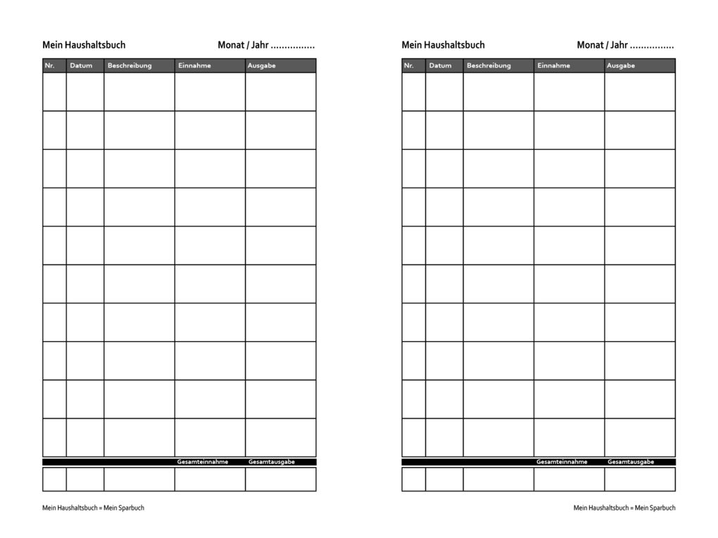 Weitere Ansicht: Mein Haushaltsbuch = Mein Sparbuch | Nanja Holland