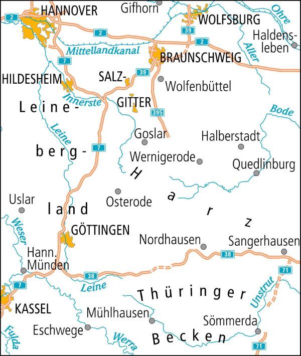 Weitere Ansicht: ADFC-Radtourenkarte 12 Harz /Leinetal 1:150.000, reiß- und wetterfest, E-Bike geeignet, GPS-Tracks Download, mit Bett+Bike Symbolen, mit Kilometer-Angaben