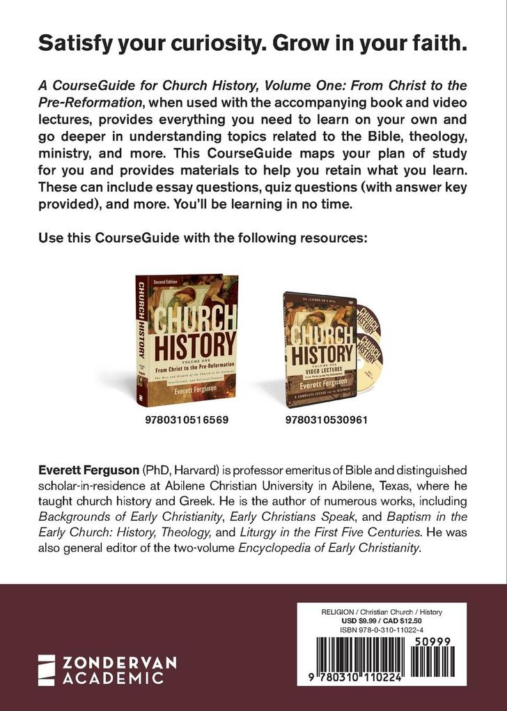 Weitere Ansicht: A CourseGuide for Church History, Volume One | Everett Ferguson