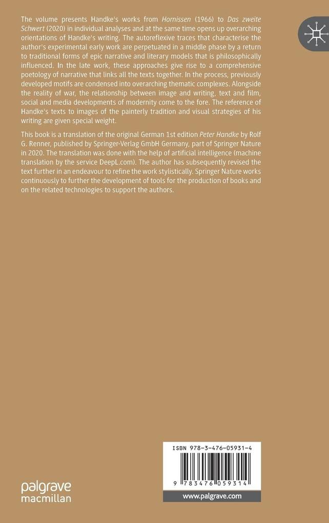 Weitere Ansicht: Peter Handke | Rolf G. Renner