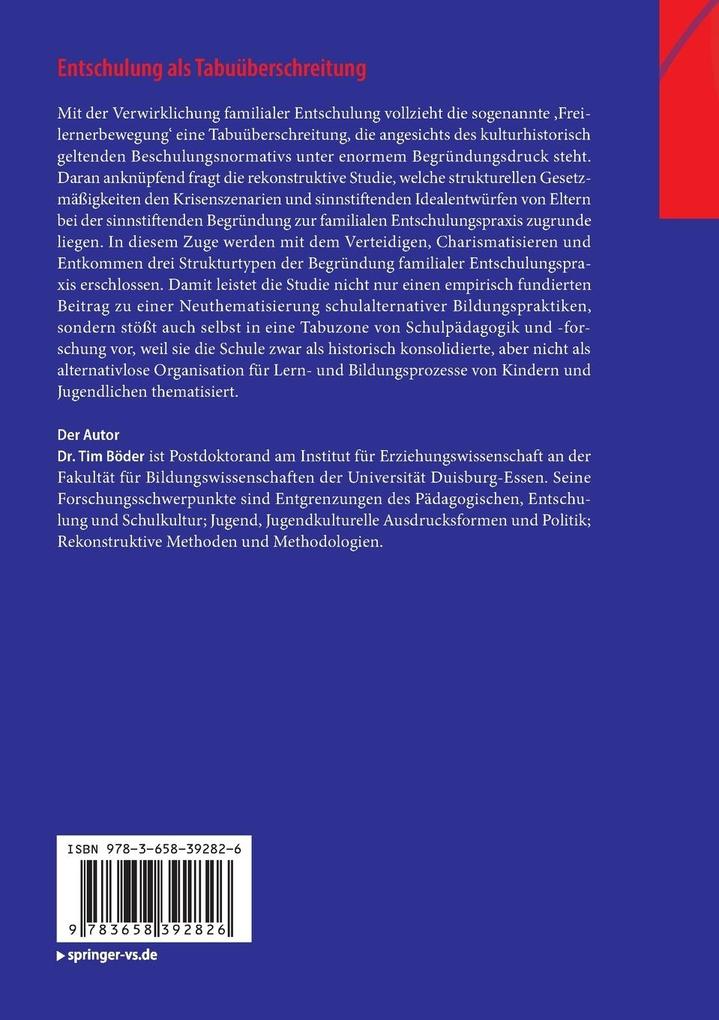 Weitere Ansicht: Entschulung als Tabuüberschreitung | Tim Böder