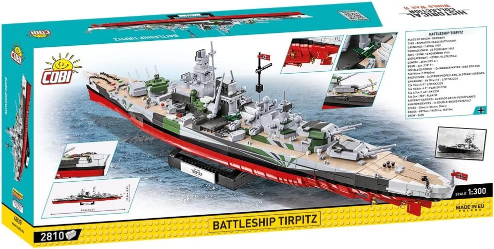 Weitere Ansicht: COBI Historical Collection 4839 - Battleship Tirpitz, Schlachtschiff WWII