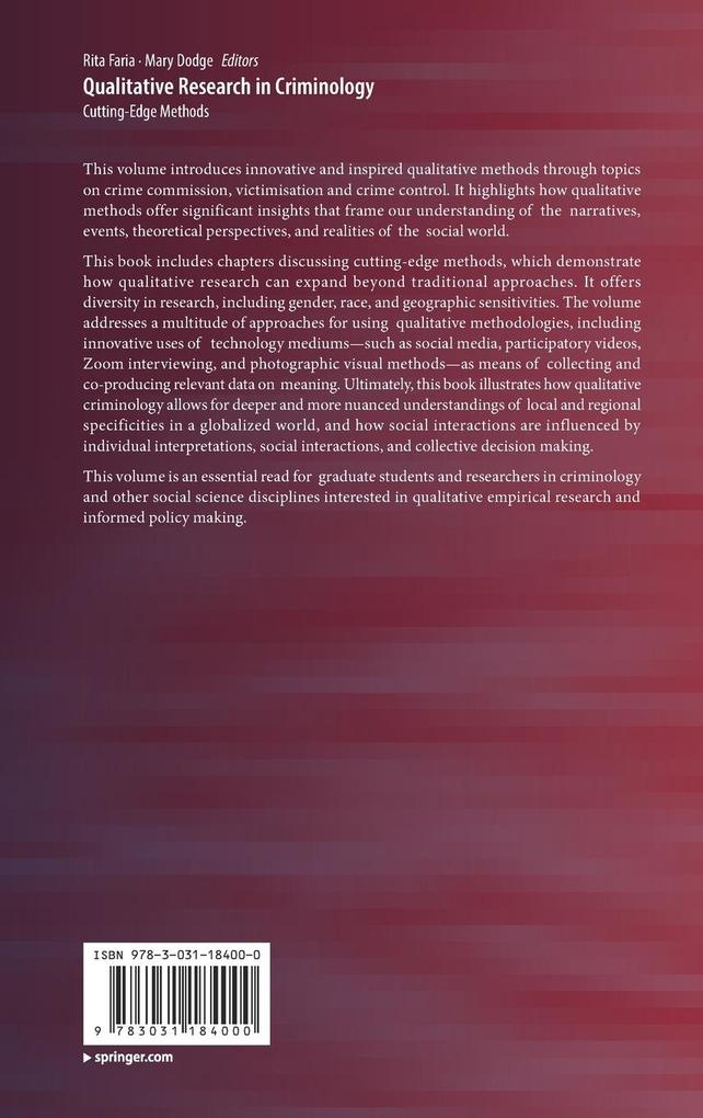 Weitere Ansicht: Qualitative Research in Criminology