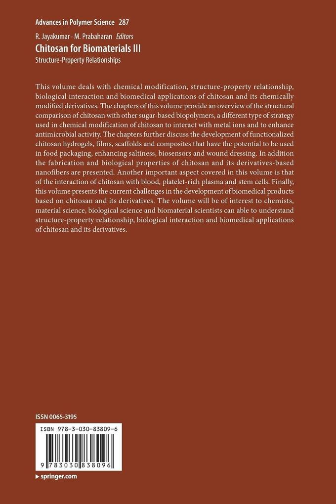 Weitere Ansicht: Chitosan for Biomaterials III