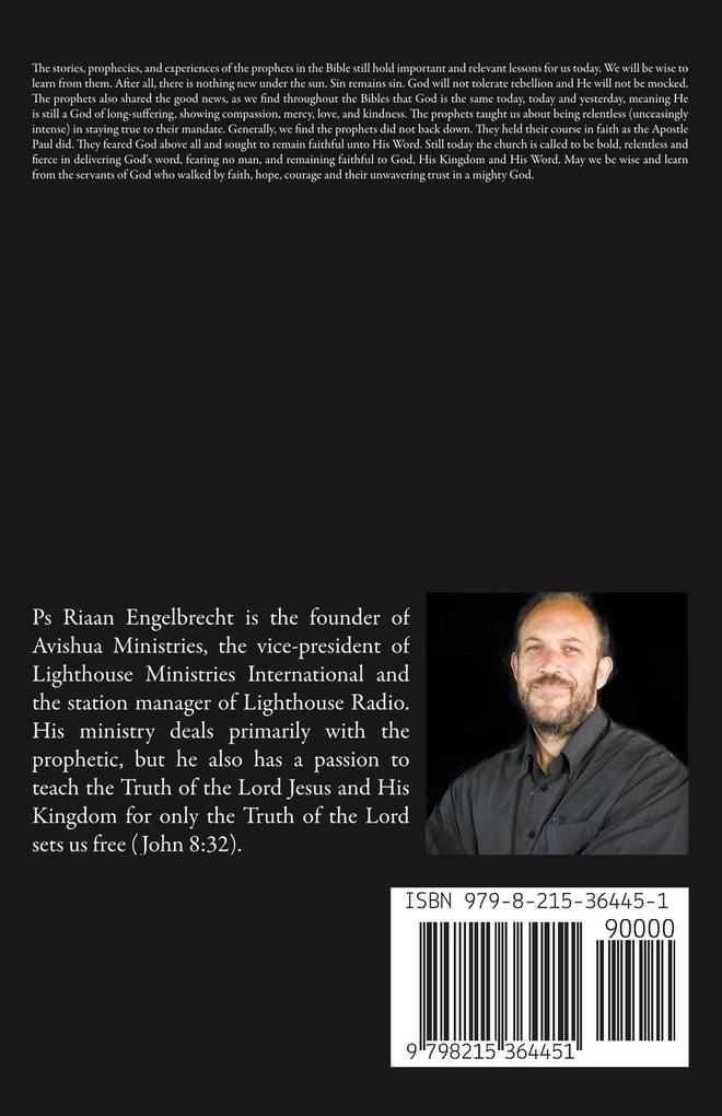 Weitere Ansicht: Lessons of the Prophets Part Two | Riaan Engelbrecht