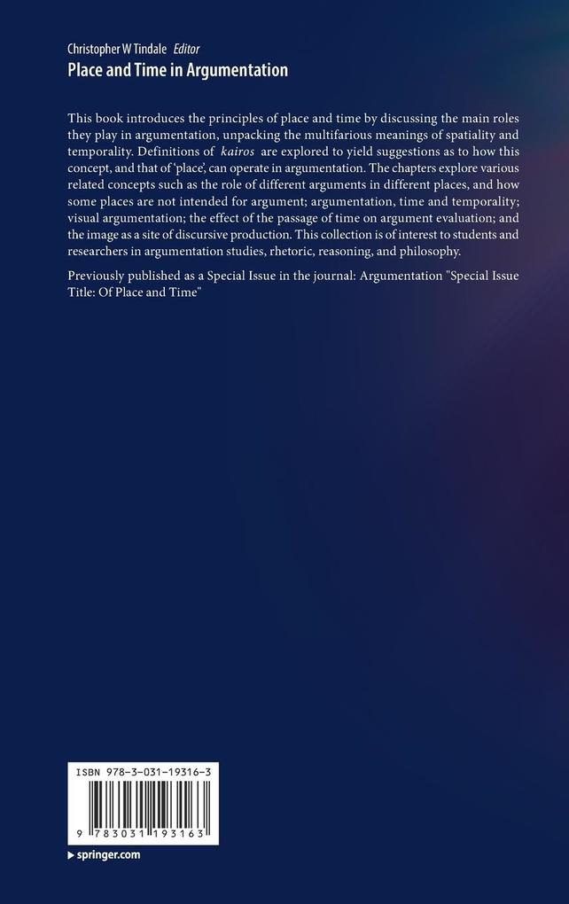 Weitere Ansicht: Place and Time in Argumentation