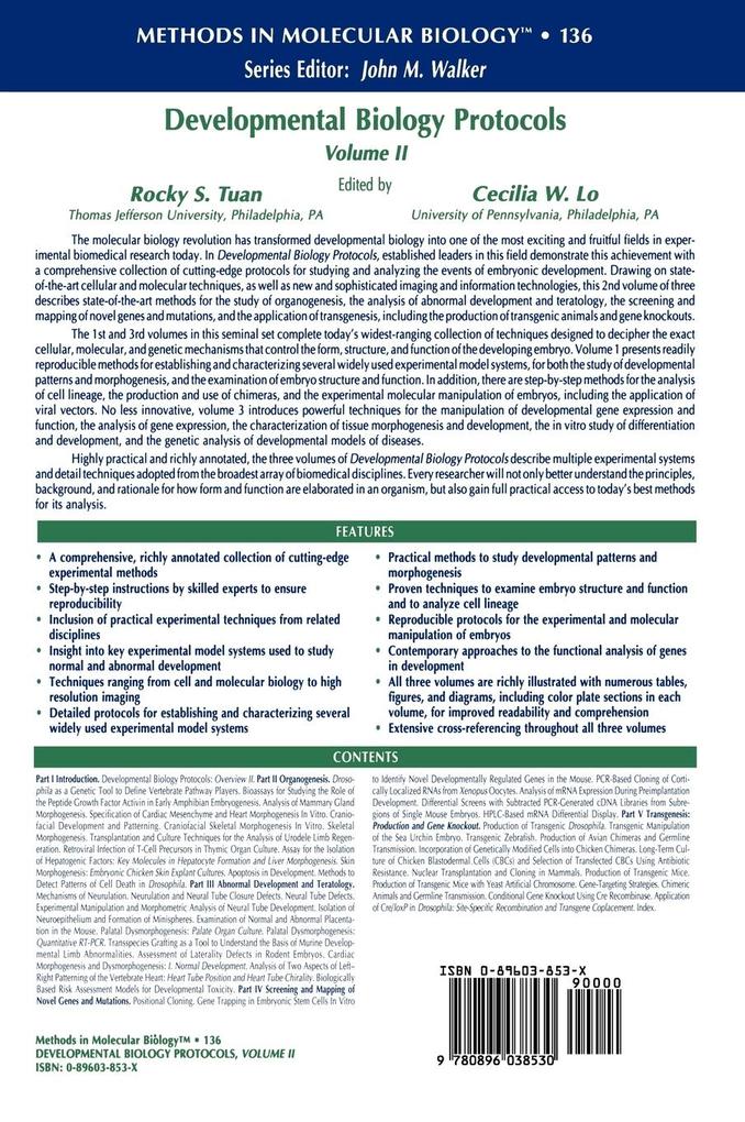 Weitere Ansicht: Developmental Biology Protocols