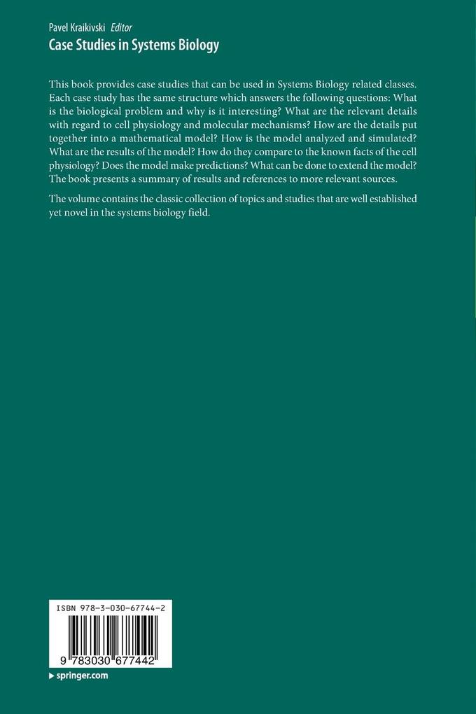 Weitere Ansicht: Case Studies in Systems Biology