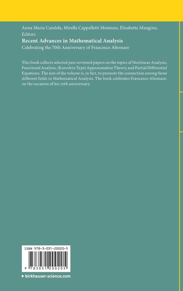 Weitere Ansicht: Recent Advances in Mathematical Analysis