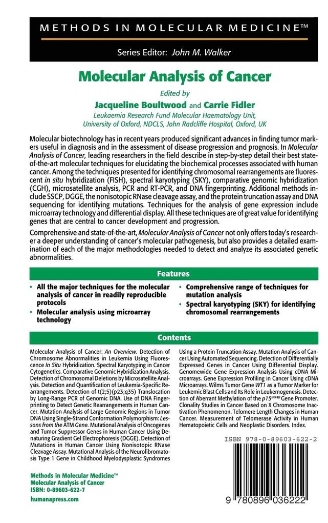 Weitere Ansicht: Molecular Analysis of Cancer