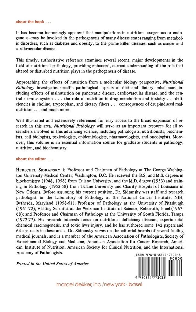 Weitere Ansicht: Nutritional Pathology | H. Sidransky