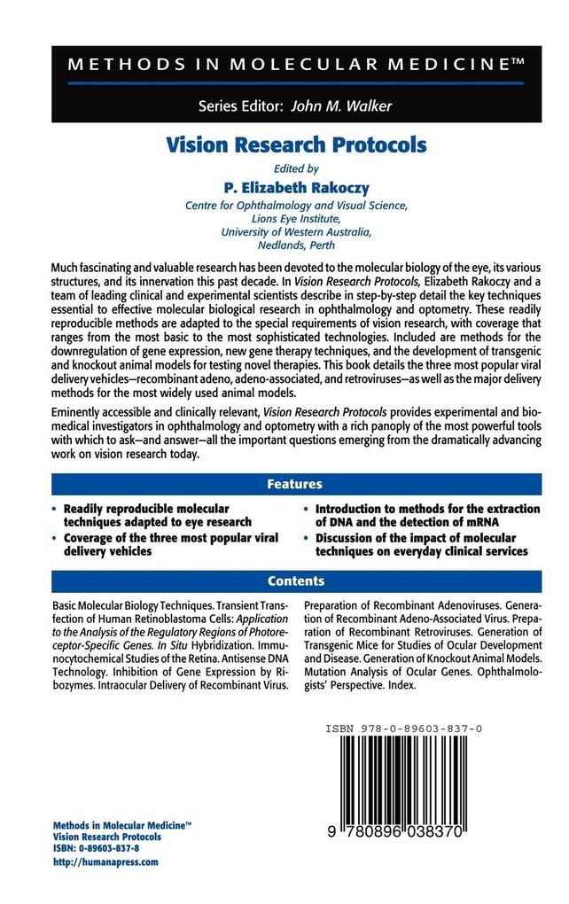 Weitere Ansicht: Vision Research Protocols