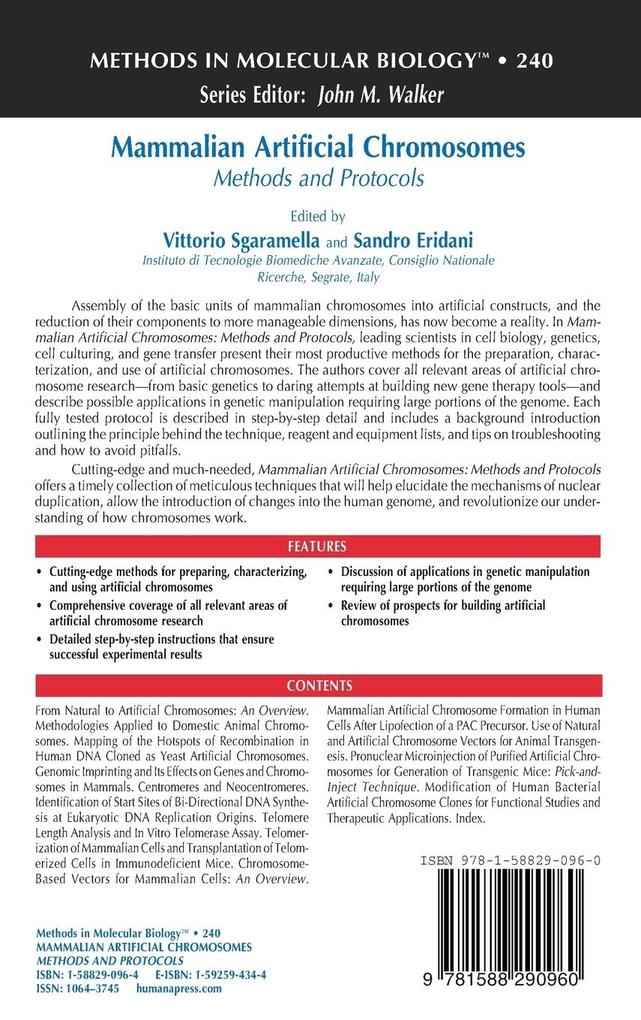 Weitere Ansicht: Mammalian Artificial Chromosomes