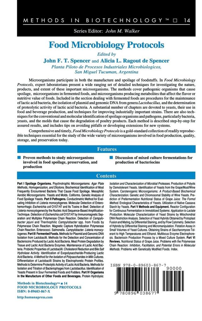 Weitere Ansicht: Food Microbiology Protocols