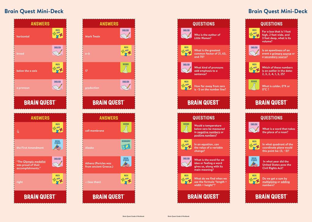 Weitere Ansicht: Brain Quest Workbook: 6th Grade Revised Edition | Workman Publishing