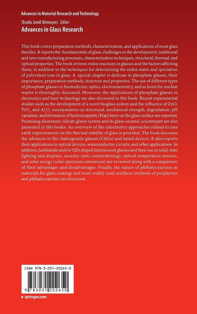 Weitere Ansicht: Advances in Glass Research
