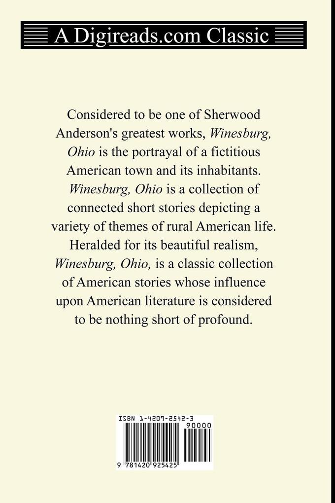 Weitere Ansicht: Winesburg, Ohio | Sherwood Anderson
