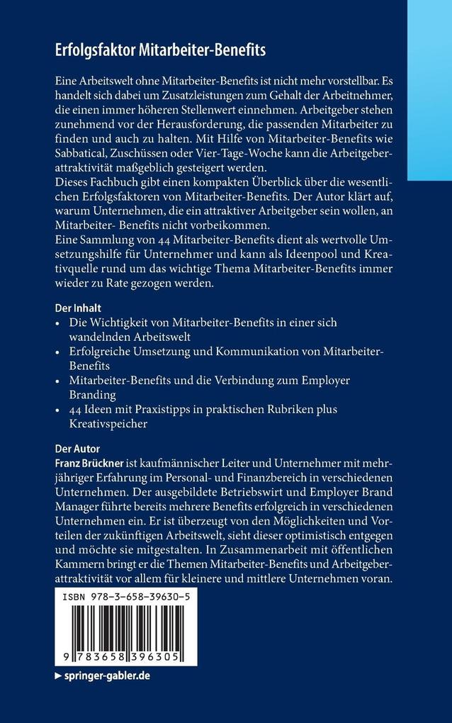 Weitere Ansicht: Erfolgsfaktor Mitarbeiter-Benefits | Franz Brückner