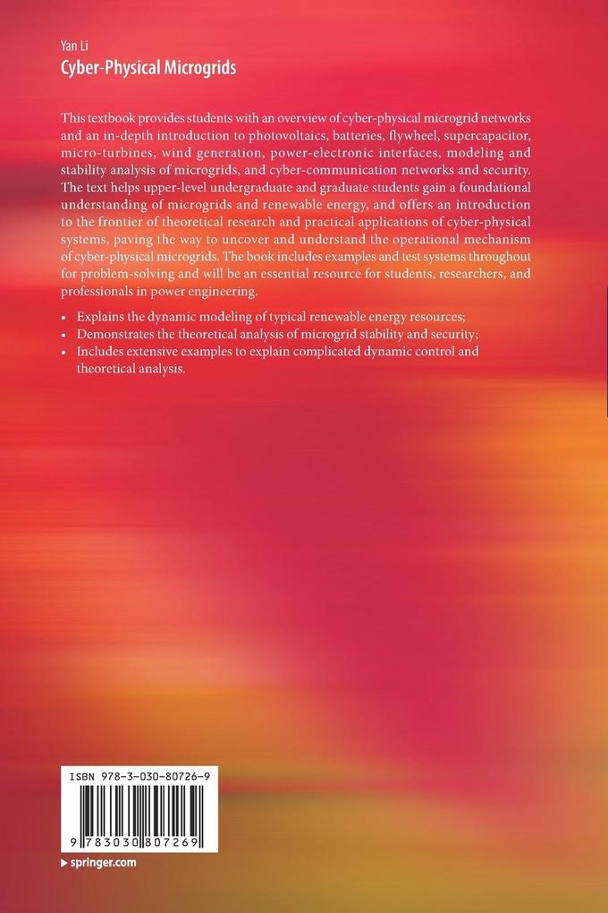 Weitere Ansicht: Cyber-Physical Microgrids | Yan Li
