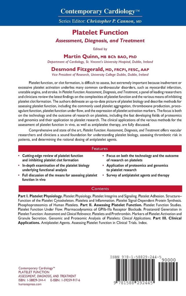 Weitere Ansicht: Platelet Function