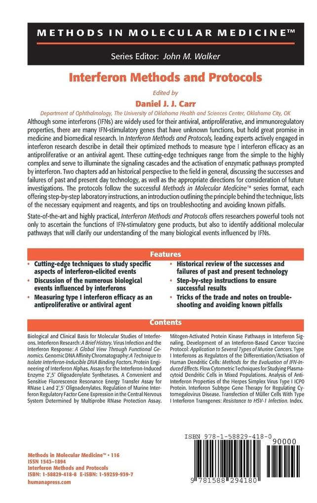 Weitere Ansicht: Interferon Methods and Protocols