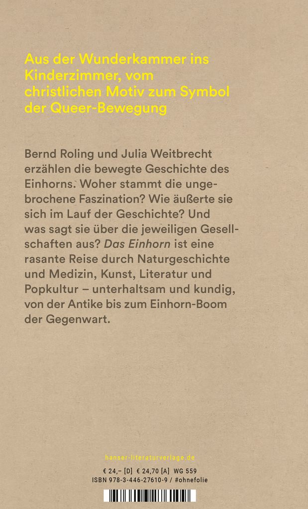 Weitere Ansicht: Das Einhorn | Julia Weitbrecht, Bernd Roling