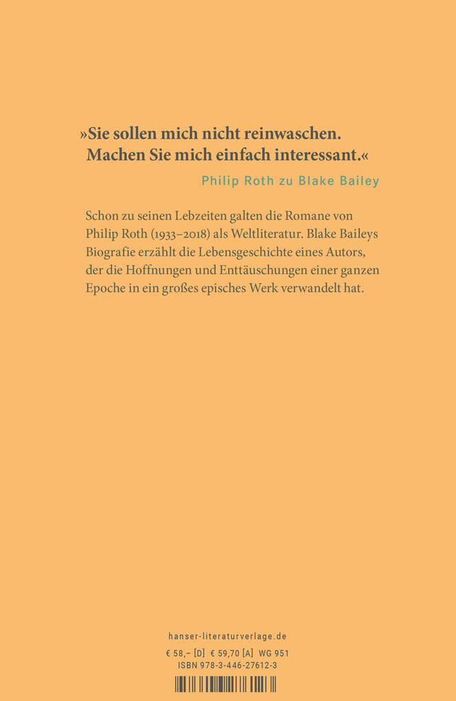 Weitere Ansicht: Philip Roth | Blake Bailey