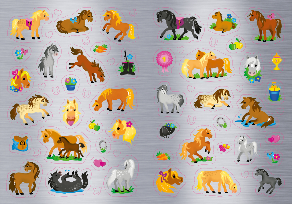 Weitere Ansicht: Metallic-Sticker Malbuch. Pferde