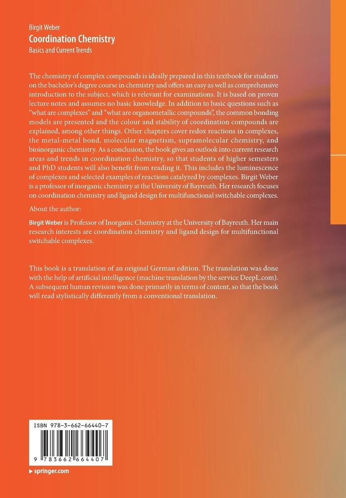 Weitere Ansicht: Coordination Chemistry | Birgit Weber