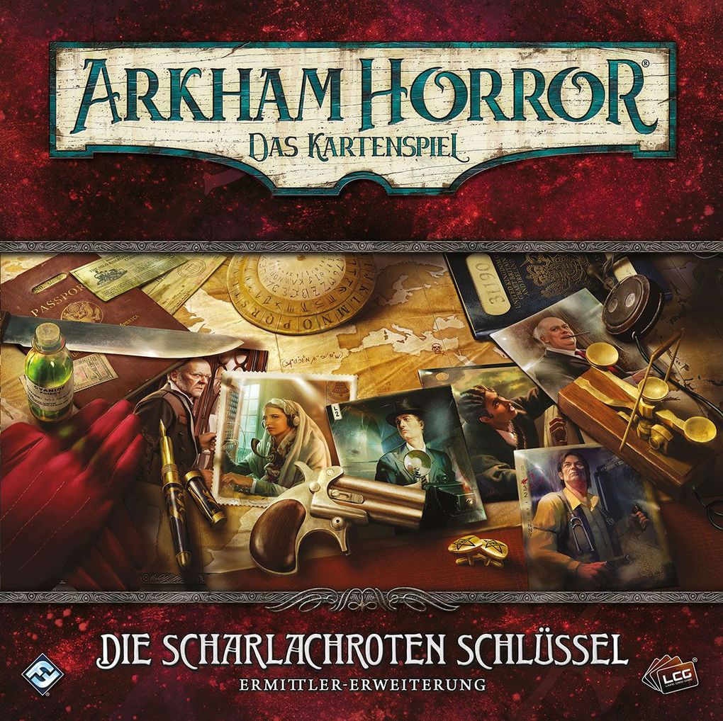 Produktbild: Fantasy Flight Games - Arkham Horror Das Kartenspiel - Die scharlachroten Schlüssel, Erweiterung | Nate French, MJ Newman