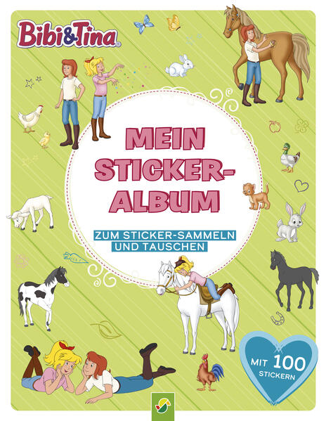Produktbild: Bibi & Tina Mein Stickeralbum mit 100 Stickern | Schwager & Steinlein Verlag