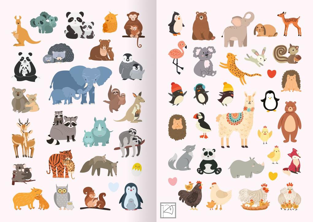Weitere Ansicht: Stickerspaß - Tierkinder
