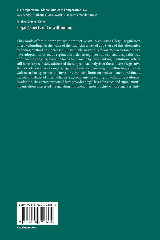 Weitere Ansicht: Legal Aspects of Crowdfunding