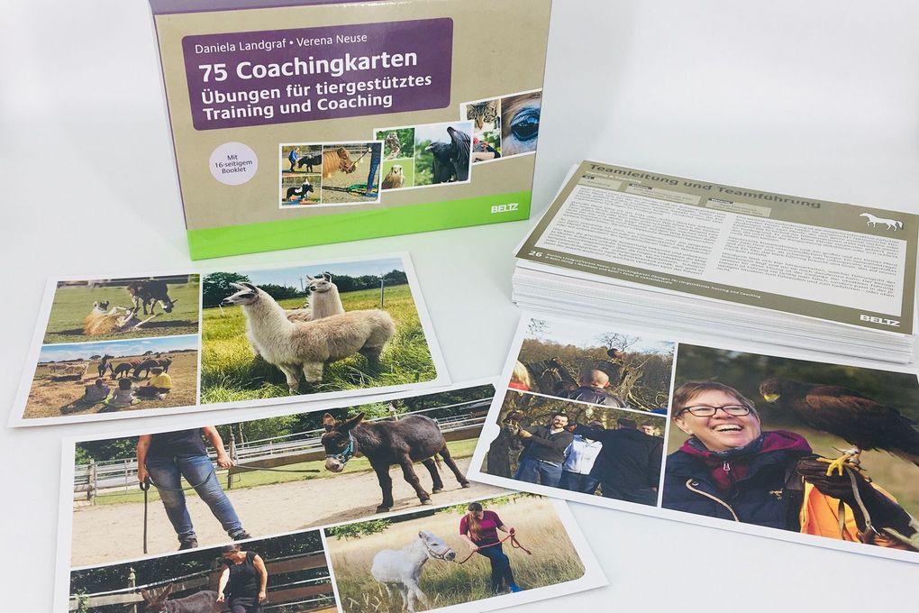 Weitere Ansicht: 75 Coachingkarten Übungen für tiergestütztes Training und Coaching | Daniela Landgraf, Verena Neuse