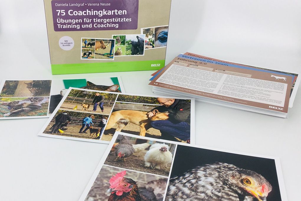 Weitere Ansicht: 75 Coachingkarten Übungen für tiergestütztes Training und Coaching | Daniela Landgraf, Verena Neuse