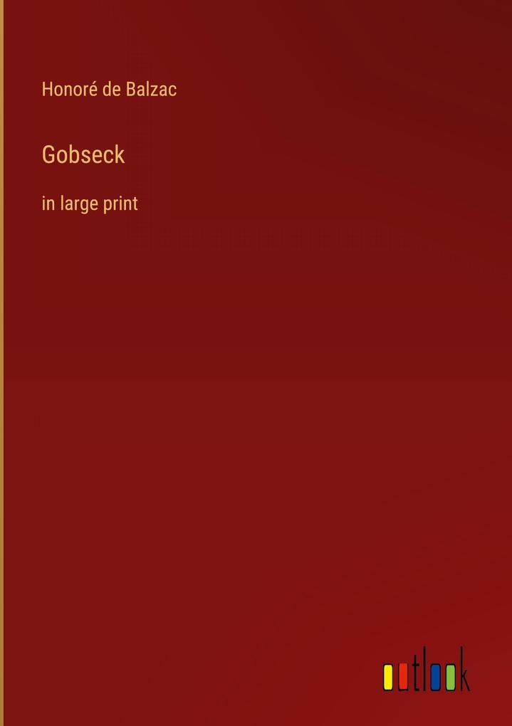 Produktbild: Gobseck | Honoré de Balzac