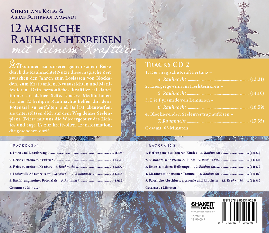 Weitere Ansicht: 12 magische Rauhnachtsreisen mit deinem Krafttier -CD 2- | Christiane Krieg, Abbas Schirmohammadi