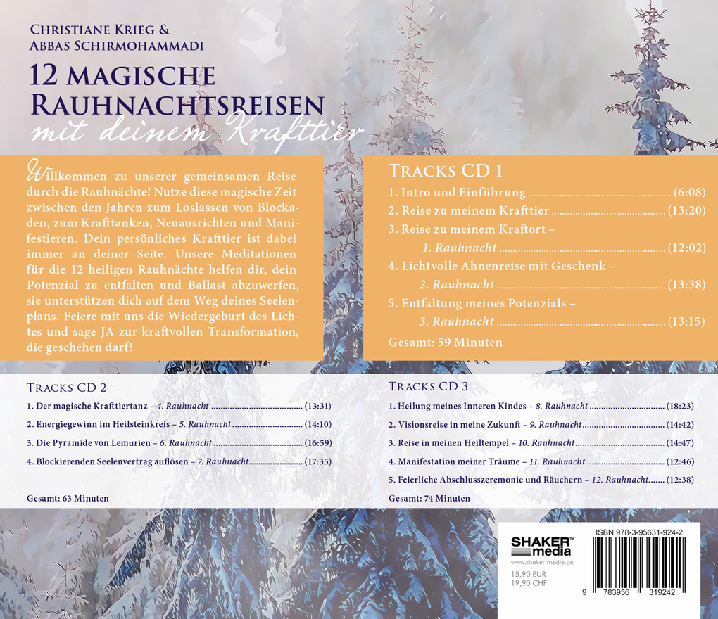 Weitere Ansicht: 12 magische Rauhnachtsreisen mit deinem Krafttier -CD 1- | Christiane Krieg, Abbas Schirmohammadi
