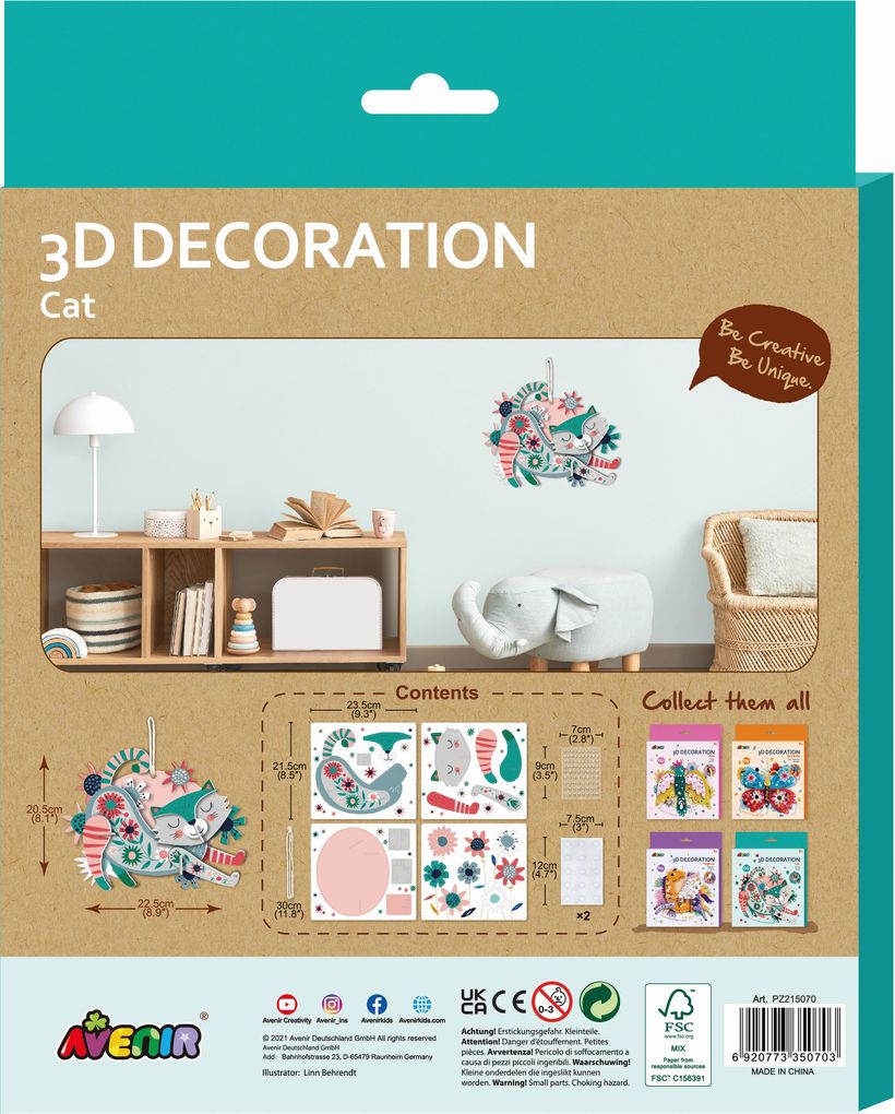 Weitere Ansicht: Avenir - 3D Dekoration Katze