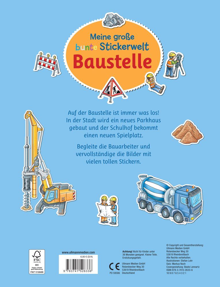 Weitere Ansicht: Meine große bunte Stickerwelt - Baustelle