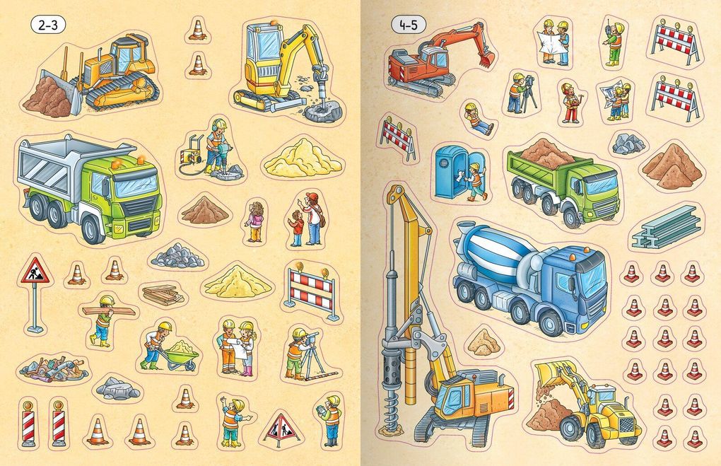 Weitere Ansicht: Meine große bunte Stickerwelt - Baustelle