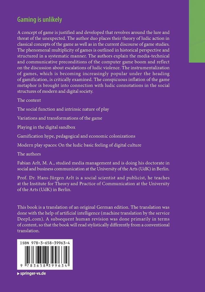 Weitere Ansicht: Gaming is unlikely | Fabian Arlt, Hans-Jürgen Arlt